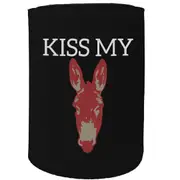 Alcohol Stubby Holder - Kiss My Ass Donkey - Funny Novelty Birthday Gift Joke Beer Can Bottle