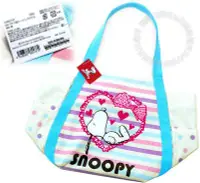 在飛比找Yahoo!奇摩拍賣優惠-日本原裝進口♥愛心蝴蝶結 史努比SNOOPY♥大帆布包/媽咪