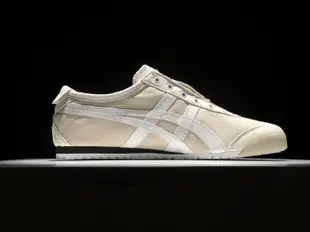 Asics Onitsuka Tiger MEXICO 66 鬼塚虎 帆布鞋 懶人鞋 百搭 休閒鞋 男女鞋 米白黑  -步履不停