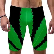 [VBFOFBV] Men's Printed Jammer Swimsuit Swim Shorts, Cartoon Animal Alpaca Green