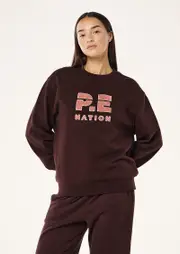 HEADS UP BOUCLE SWEAT IN MAHOGANY, S