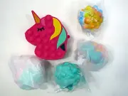 Pop-it Fidget Ball Push Bubble Sensory Stress Relief Squeeze Balls and Unicorn