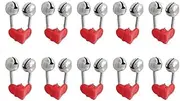 Up to 100PCS Best Bite Clip Fishing Alarm Bells Plastic Ring Double Rod Hot Red