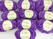 Gorgeous Sparkling Purple Yarn - Zegna Baruffa Italian Wool Blend - Lot of 10