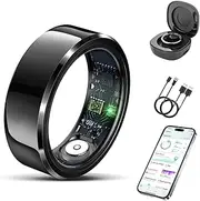 Delcast Smart Ring for Women Men-Wearable Fitness Tracker with Sleep Tracking Heart Rate Blood Oxygen Healthy Monitor Ring Activity Monitoring Steps Calories