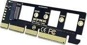 Expansion Card M.2 NVME SSD to PCIE 3.0 X16/X8/X4 Desktop SSD Support 2230 2242 2260 2280 Size SSD, Black