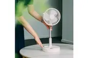 Folding Telescopic 4.5W Portable Height/Tilt Adjustable Rechargeable Cordless Fan