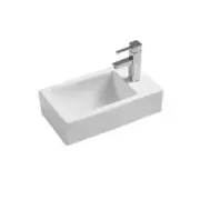 New NAGA Porcelain Basin 455 × 250 × 120mm Gloss White APB-04455-WH