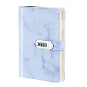 A5 Diary with Lock, 1pcs Journal with Lock Cute Journaling Leather Marble,Purple
