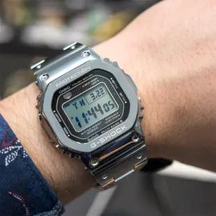 ∣聊聊可議∣CASIO 卡西歐 G-SHOCK 全金屬太陽能電波手錶-銀 GMW-B5000D-1