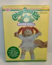 Vtg Avalon 1983 Cabbage Patch Kids Paper Doll Only New Box #640 Toy Boys Girls