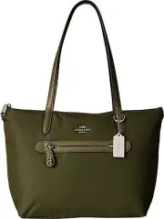 COACH Women's Zip Tote Nylon Putty Tote Beige Surplus Green *Non Outlet*