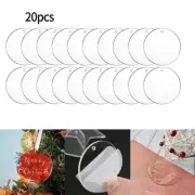 20Pcs Clear Blank Acrylic Christmas Bauble DIY Xmas Tree Hanging Decoration