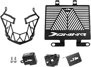 JB Racing Dominar Combo Grill Set – Radiator, Headlight, Coolant & Master Cylinder Guards – Heavy-Duty Black Metal Protection Kit – Compatible with Dominar 250/400