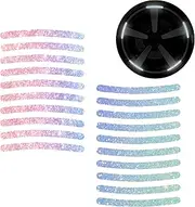 EKIND Reflective Wheel Rim Stickers, Waterproof High-Temperature Resistant Car Decals in Night, Flexible Scratch-Proof Warning Strips Cars, Motorcycles, Bicycles, (20Pcs, Sparkl Diamond Colorful)