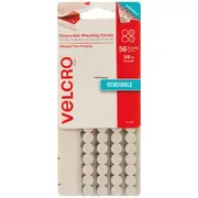 VELCRO Removable Circles 9mm White 56 Pack