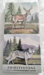 Thirstystone Coasters Set of 4 Mountain Lodge Theme