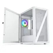 Vetroo M05 White Micro ATX Gaming Computer PC Case M-ATX / ITX w/ 120mm ARGB Fan