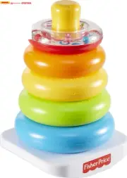 Baby Stacking Toy Rock-A-Stack, Roly-Poly Base with 5 Colorful Rings for Ages 6+