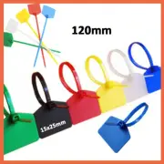 Plastic Marker Cable Ties Nylon Tag Zip Wraps Tie Tags Write On Label 120mm