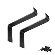 2 Pack 7" x 4" Forged Iron Metal Shelf Bracket For Open Floating Shelves