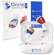Oracle Standard 2.0 Hearing Aids for Seniors - Oricle Hearing Aids for Adults with Advanced Noise Cancellation for Mild to Moderate Hearing Loss - Easy Volume Control with Portable Charging Case