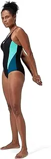 [Speedo] Women's Colourblock 2.0 Muscleback One Piece Swimsuit, Arctic Glass, 34