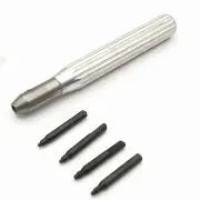Watch Crown Tube Insert Remover Opener Holder Watch Case + 4 Blade Frepair Kit