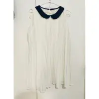 在飛比找蝦皮購物優惠-PAZZO 白色洋裝 領片洋裝 度假洋裝 日系洋裝 無袖洋裝