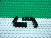 Lego 2 Black Technic 4x4 open L beam brick NEW
