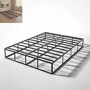 Quick Assembly Box Spring Mattress Foundation, Durable Metal Frame with Fabric Cover, Non-Slip & Quiet Design for King Bed