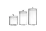 Davis & Waddell Carlton Glass Canister 3Pcs Airtight Food Storage Containers