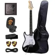 Artist AS1 Left Handed Black Electric Guitar with Humbucker & Accessories