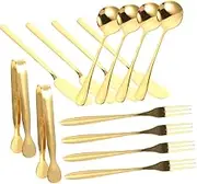 CLISPEED 1Set Stainless Steel Cheese Knife Set with Butter Spreaders Dessert Forks and Coffee Spoons for Entertaining and Ergonomic Design for Effortless Serving