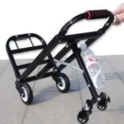 Foldable Stair Climbing Hand Truck Carbon Steel Trolley Adjustable Height Wheel