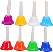 TEMPNAP Interactive Musical Toys for Boys and Girls 8-tone Hand Bells Music Toys for Toddlers Hand Percussion Classroom of Wood Metal
