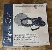 Pampered Chef Springform Pan Set #1540 with Manual Heart Bundt Cake New in Box
