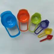 Kitchen Tool Measuring Cup Spoon Set 6 Pcs Nested Colorful Cooking Tool