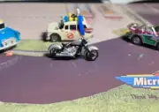 MicroMachines scaled Harley (silver/black) OTHER VEHICLES NOT INCLUDED
