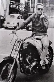 Steve McQueen one finger salute motorcycle Triumph 24x36 inches Poster new