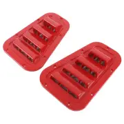 2pcs Red Bonnet Scoop Side Vent Grille Parts Fits Land Rover Defender L316