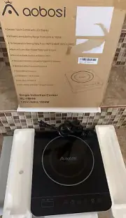 Aobosi induction Hob Induction Cooker Portable Ceramic Glass Plate LED Display