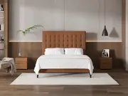 My Style Buttoned Headboard & Slimline Base - Super King / Gingerbread / Slimline Base