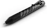 The Ridge Bolt Action Ballpoint Pen | Metal Retractable Compact Writing Instrument | Textured Grip & Internal Pressurized Refill | Carbon Fiber 3k