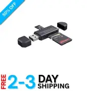 Versatile OTG Card Reader for SD/Micro SD Memory Cards - Fast 480 Mbps Transfer
