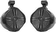Pair Rockville RWB90B Black 8" 300w Marine Wakeboard 360° Swivel Tower Speakers