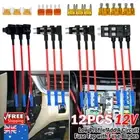 12pcs Add-a-Circuit Fuse Tap-Micro Auto Mini Blade Piggy Back Fuse Holder