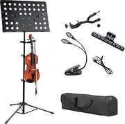 Sheet Music Stand,Folding Adjustable Music Holder with Carrying Bag,Professional Music Book Holder for Instrumental Performance & Band & Travel & Practice at home