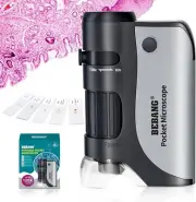 Pocket Microscope,60X-120X Handheld Mini Microscope for Kids with LED Lighte....