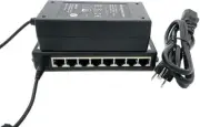 8 Port Poe Injector With 65W Power Supply For Ip Cameras Voip Wifi Access Points